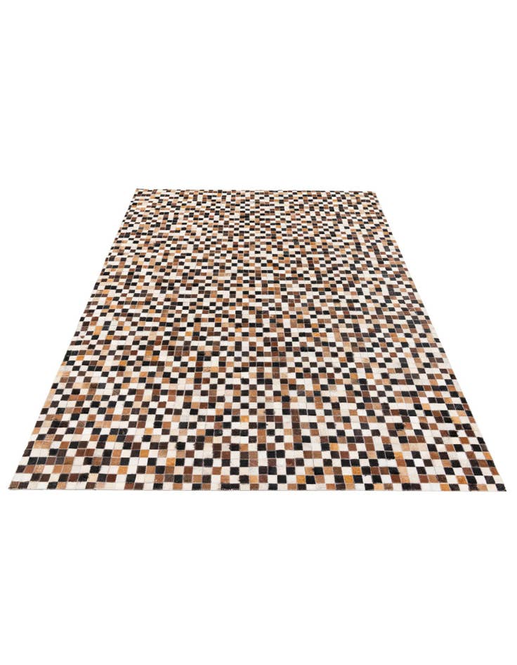 Detail image of  5' 6 x 7' 7 Cowhide Stocks Rug