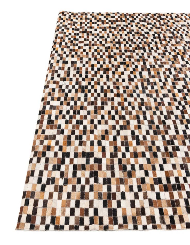 Detail image of  5' 6 x 7' 7 Cowhide Stocks Rug