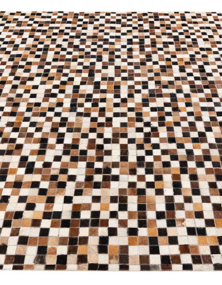 Detail image of  5' 6 x 7' 7 Cowhide Stocks Rug