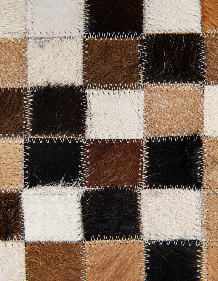 Detail image of  5' 6 x 7' 7 Cowhide Stocks Rug
