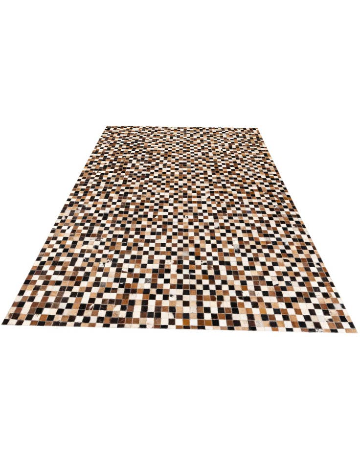 Detail image of  5' 3 x 7' 6 Cowhide Stocks Rug