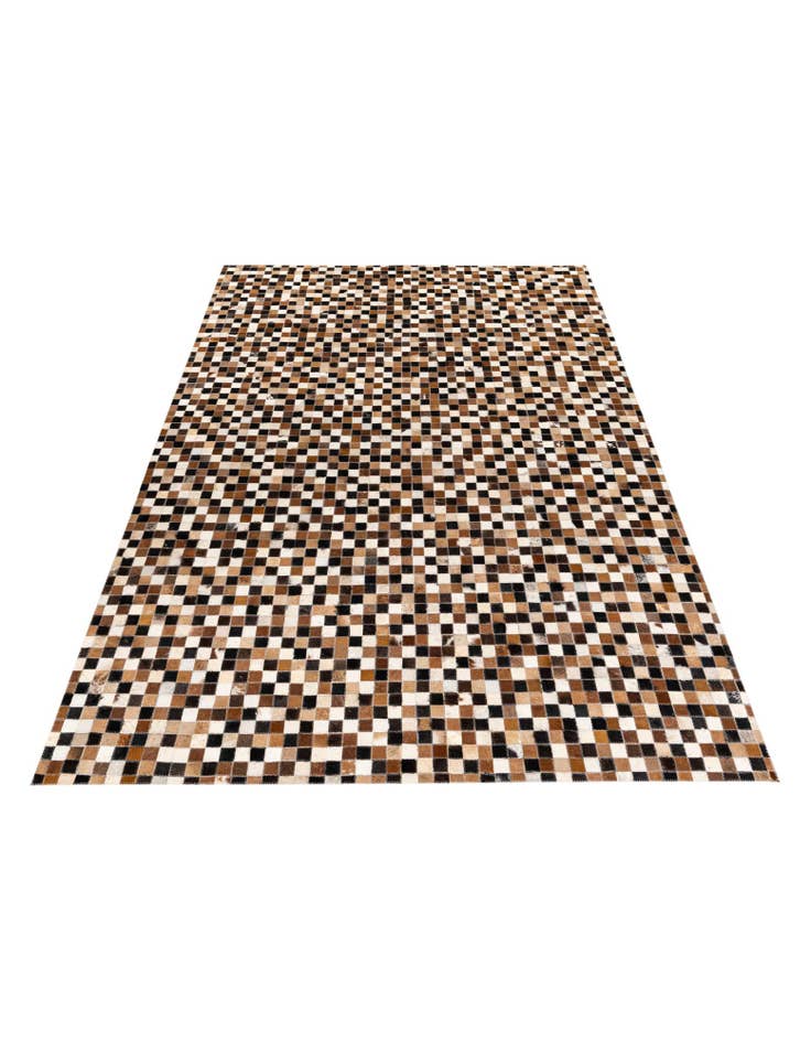 Detail image of  5' 5 x 7' 7 Cowhide Stocks Rug