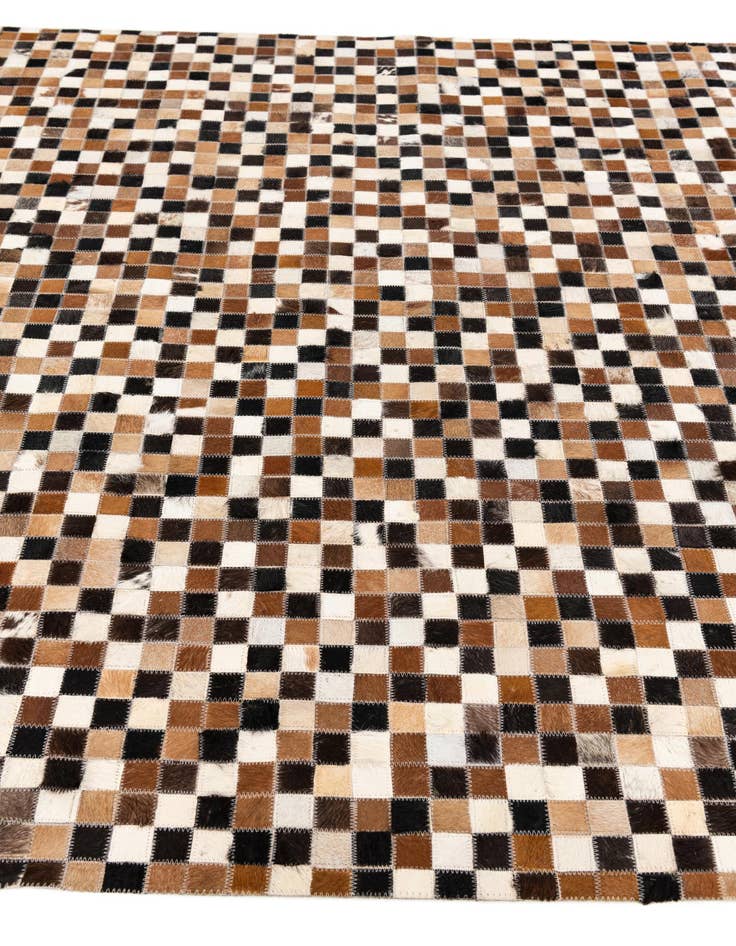 Detail image of  5' 5 x 7' 7 Cowhide Stocks Rug