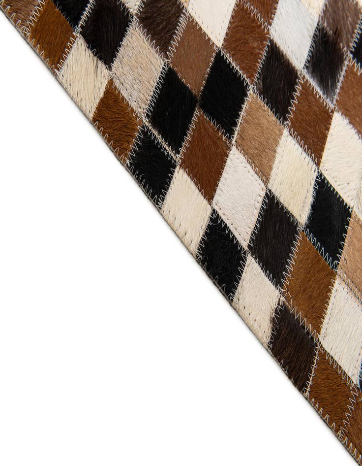 Detail image of  5' 5 x 7' 7 Cowhide Stocks Rug