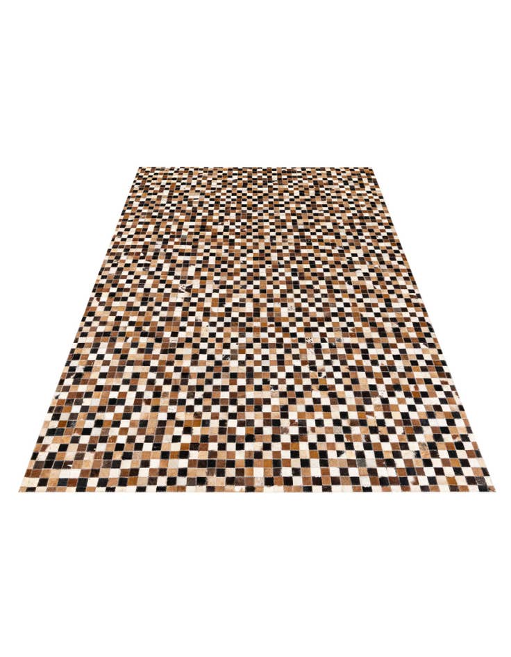 Detail image of  5' 3 x 7' 6 Cowhide Stocks Rug