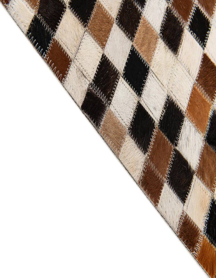 Detail image of  5' 6 x 7' 8 Cowhide Stocks Rug