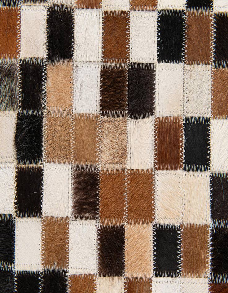 Detail image of  5' 6 x 7' 8 Cowhide Stocks Rug