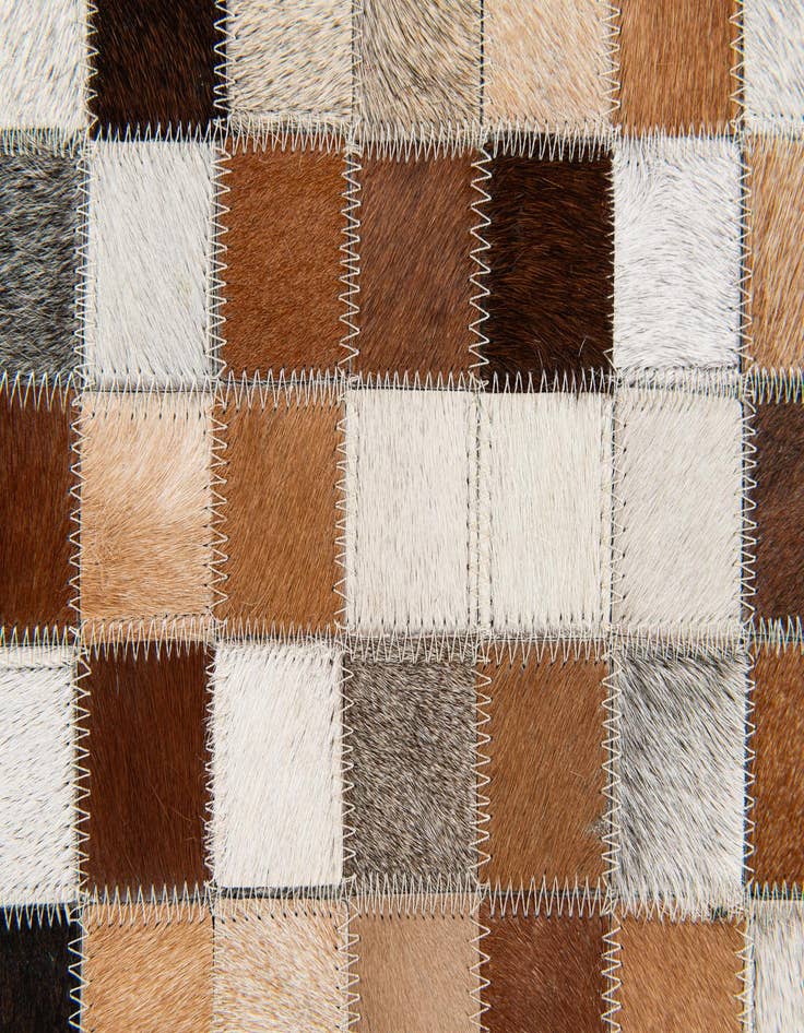Detail image of  5' x 8' Cowhide Stocks Rug
