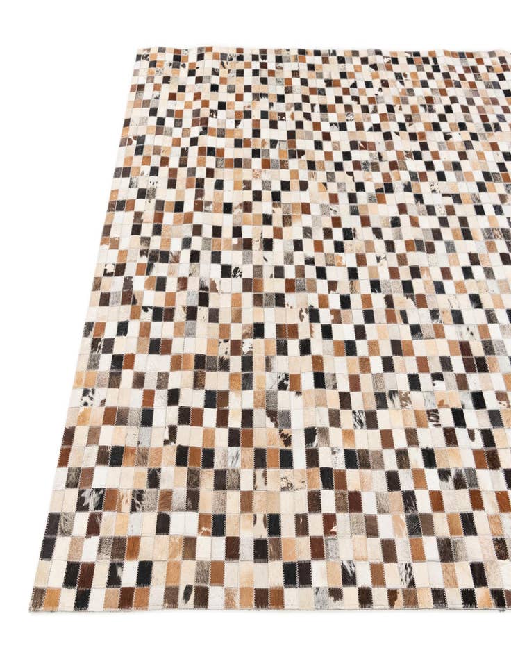 Detail image of  5' x 7' 11 Cowhide Stocks Rug
