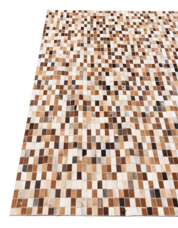 Detail image of  5' 1 x 7' 11 Cowhide Stocks Rug