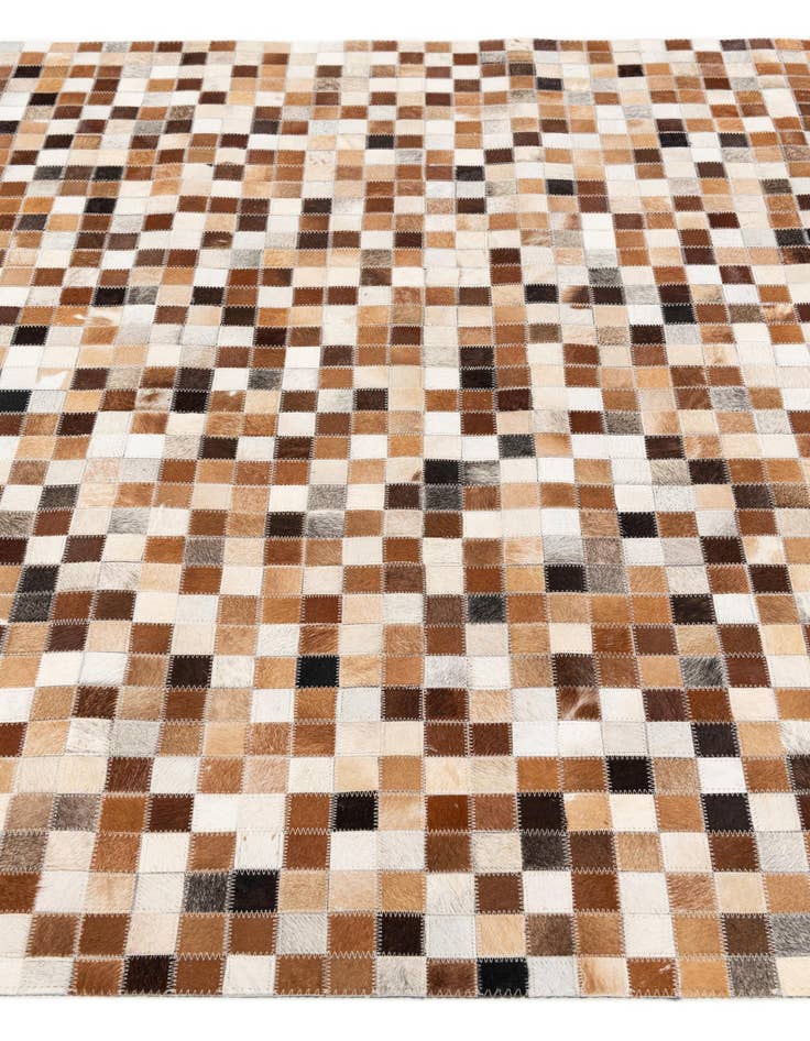 Detail image of  5' 1 x 7' 11 Cowhide Stocks Rug