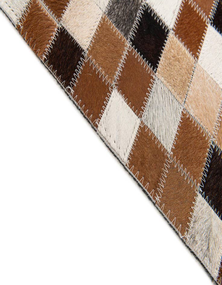 Detail image of  5' 1 x 7' 11 Cowhide Stocks Rug