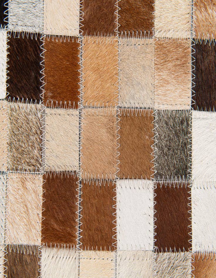 Detail image of  5' 1 x 7' 11 Cowhide Stocks Rug