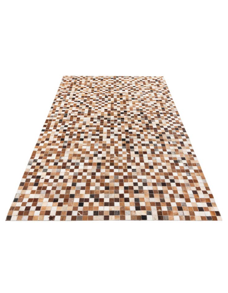 Detail image of  5' 1 x 7' 11 Cowhide Stocks Rug