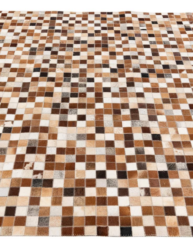 Detail image of  5' 1 x 7' 11 Cowhide Stocks Rug