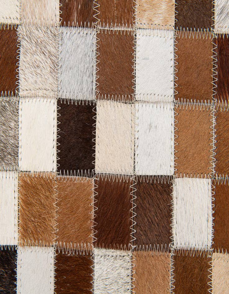 Detail image of  5' 1 x 7' 11 Cowhide Stocks Rug