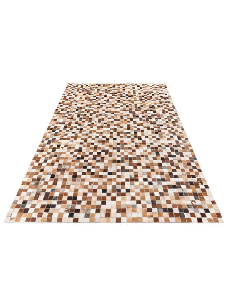 Detail image of  5' 1 x 7' 11 Cowhide Stocks Rug