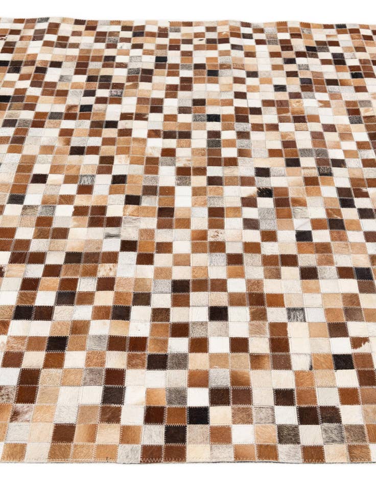 Detail image of  5' 1 x 7' 11 Cowhide Stocks Rug