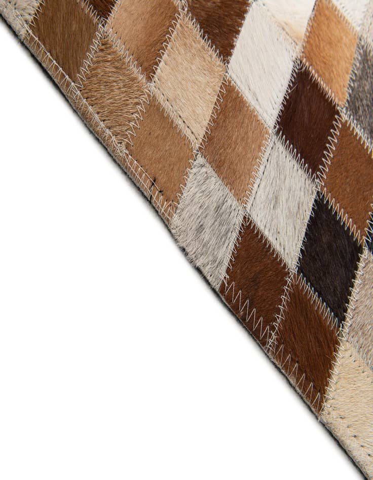 Detail image of  5' 1 x 7' 11 Cowhide Stocks Rug