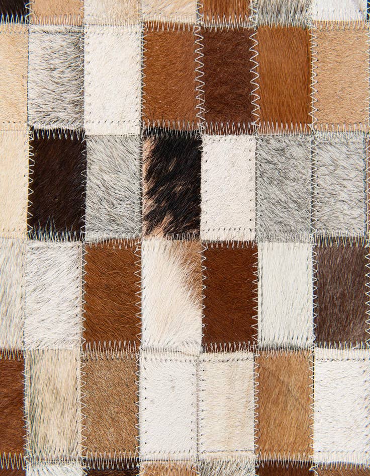 Detail image of  5' 1 x 7' 11 Cowhide Stocks Rug