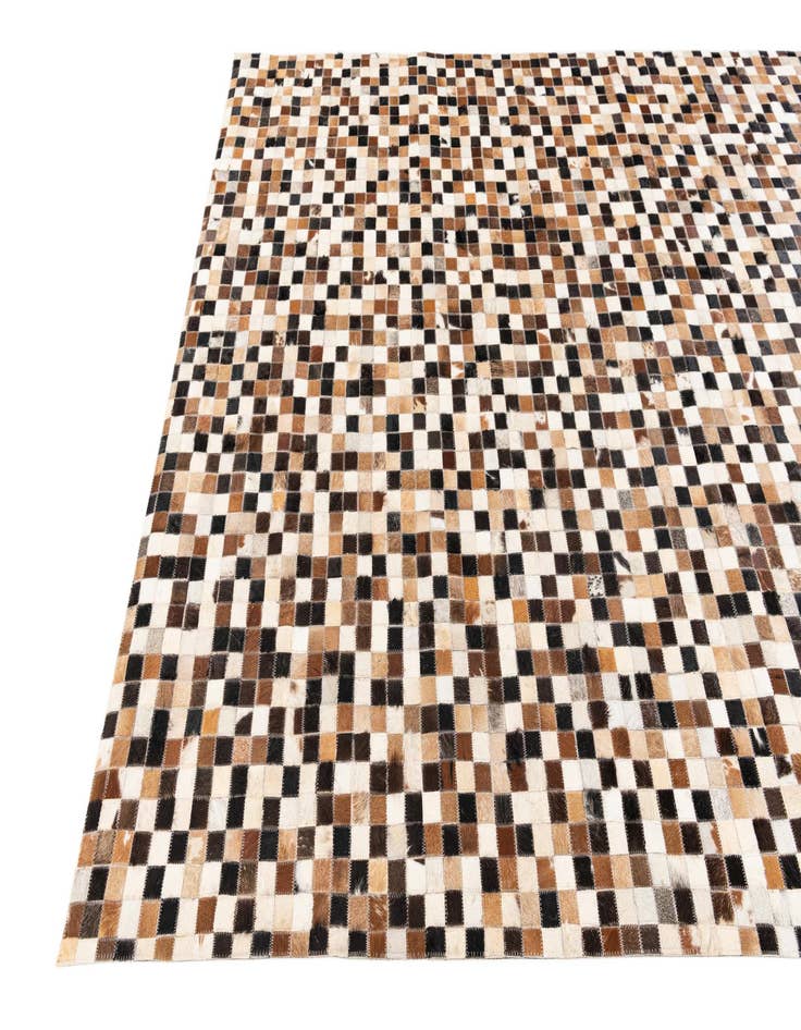 Detail image of  5' 5 x 7' 7 Cowhide Stocks Rug