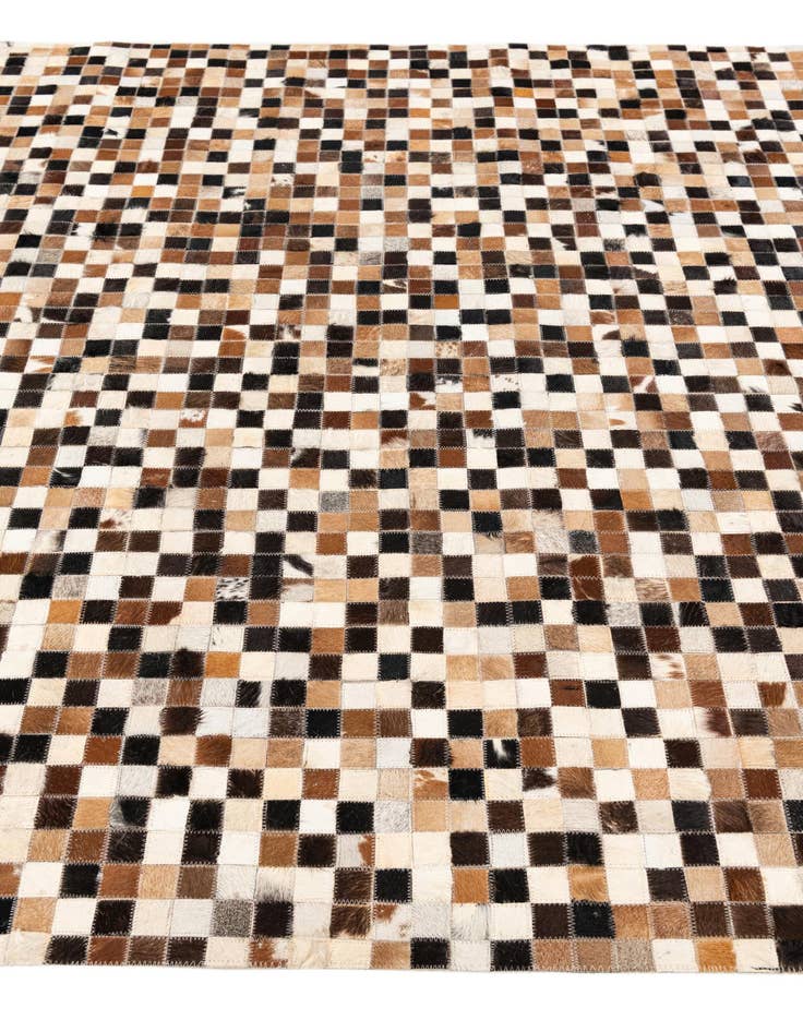 Detail image of  5' 5 x 7' 7 Cowhide Stocks Rug