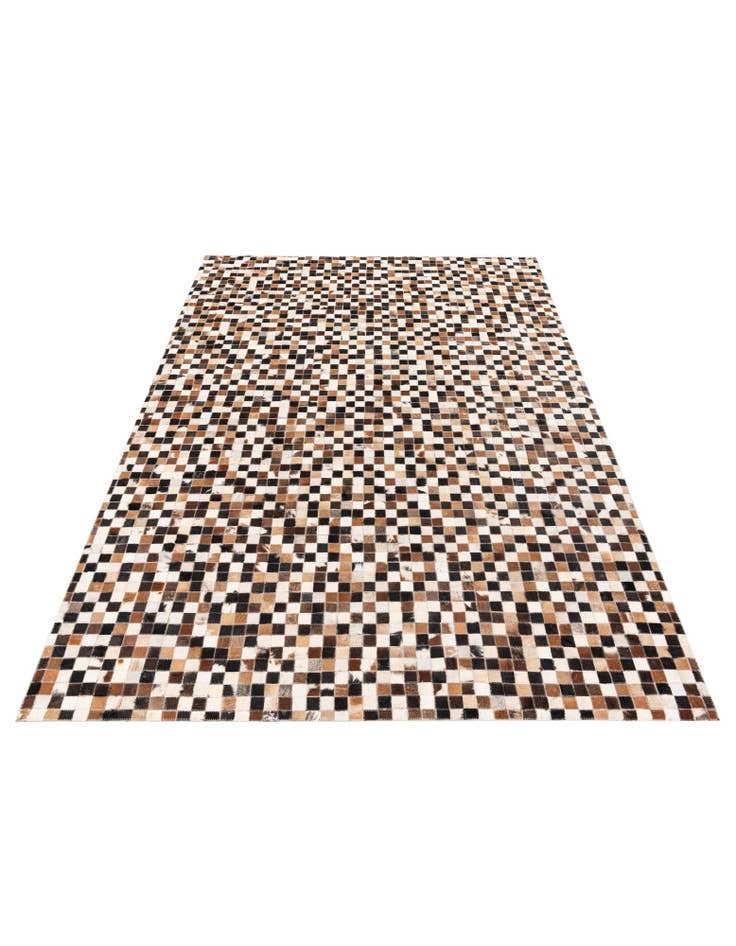 Detail image of  5' 3 x 7' 7 Cowhide Stocks Rug