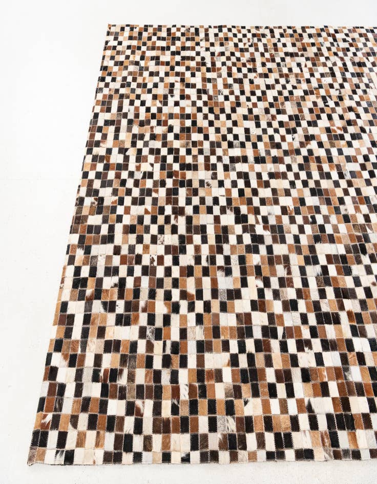 Detail image of  5' 3 x 7' 7 Cowhide Stocks Rug