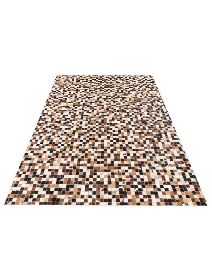 Detail image of  5' 5 x 7' 7 Cowhide Stocks Rug