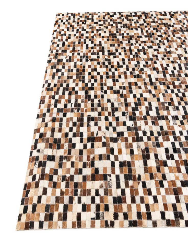 Detail image of  5' 5 x 7' 7 Cowhide Stocks Rug
