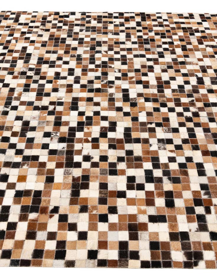 Detail image of  5' 5 x 7' 7 Cowhide Stocks Rug