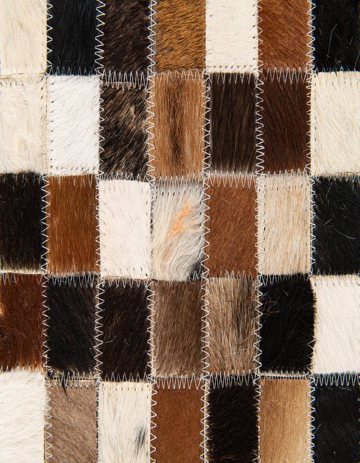 Detail image of  5' 5 x 7' 7 Cowhide Stocks Rug