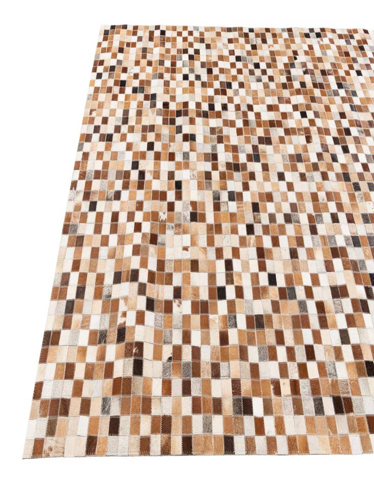 Detail image of  5' x 7' 10 Cowhide Stocks Rug