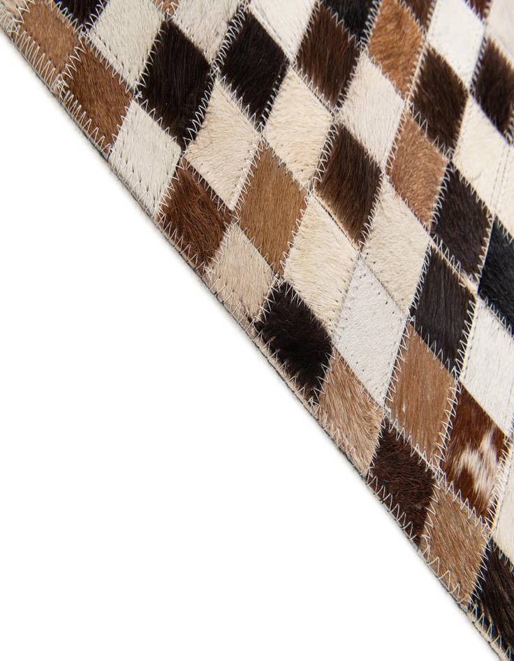 Detail image of  5' 5 x 7' 8 Cowhide Stocks Rug