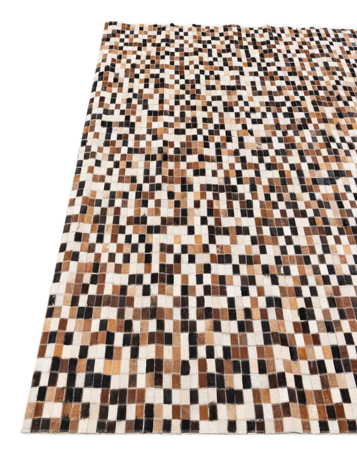 Detail image of  5' 5 x 7' 8 Cowhide Stocks Rug
