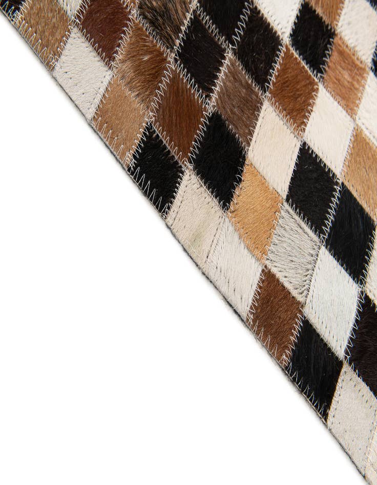 Detail image of  5' 5 x 7' 8 Cowhide Stocks Rug