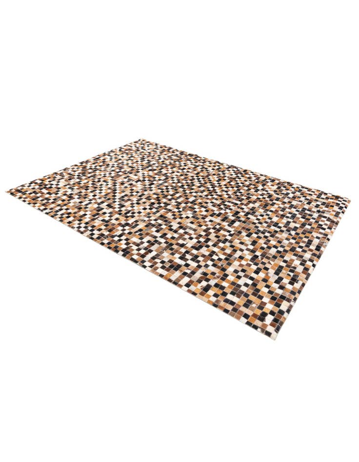 Detail image of  5' 5 x 7' 7 Cowhide Stocks Rug