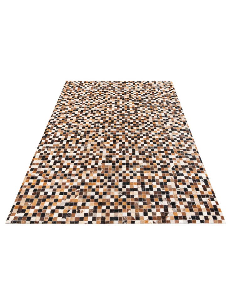 Detail image of  5' 5 x 7' 7 Cowhide Stocks Rug