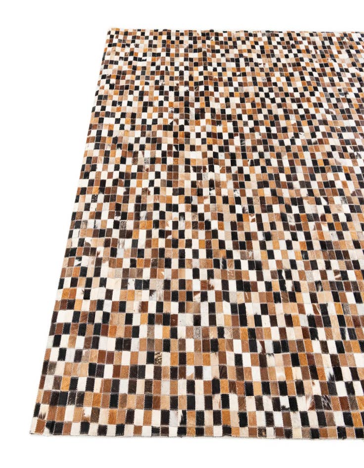 Detail image of  5' 5 x 7' 7 Cowhide Stocks Rug