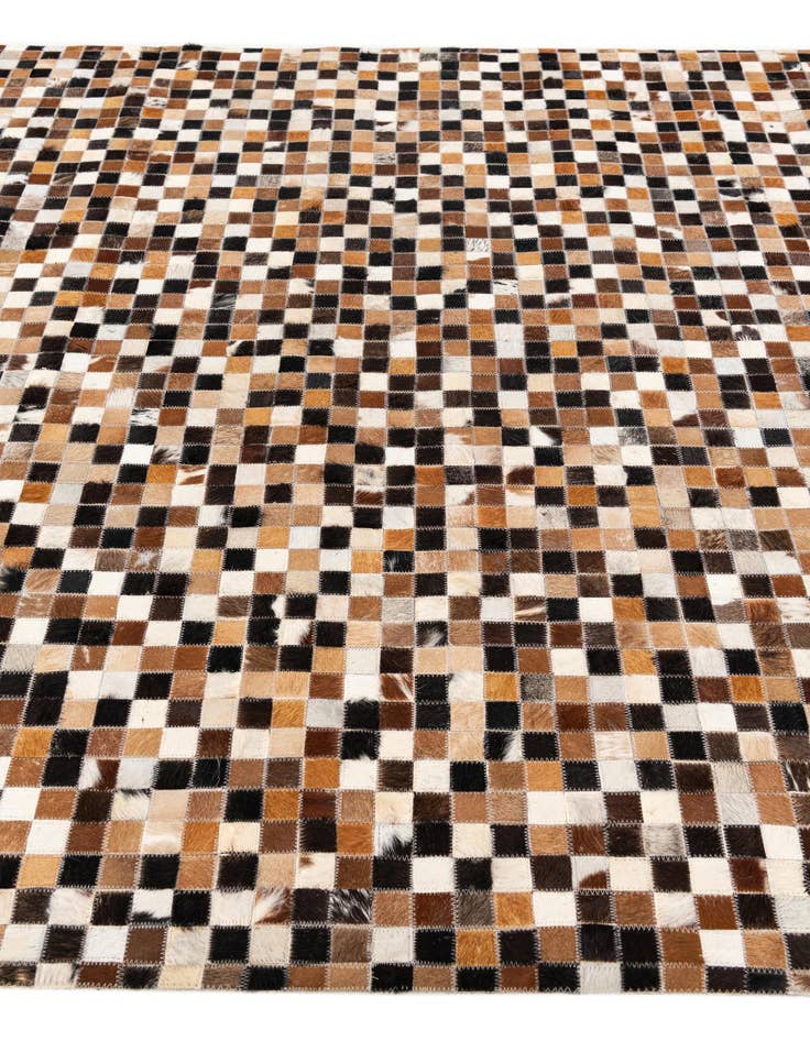 Detail image of  5' 5 x 7' 7 Cowhide Stocks Rug