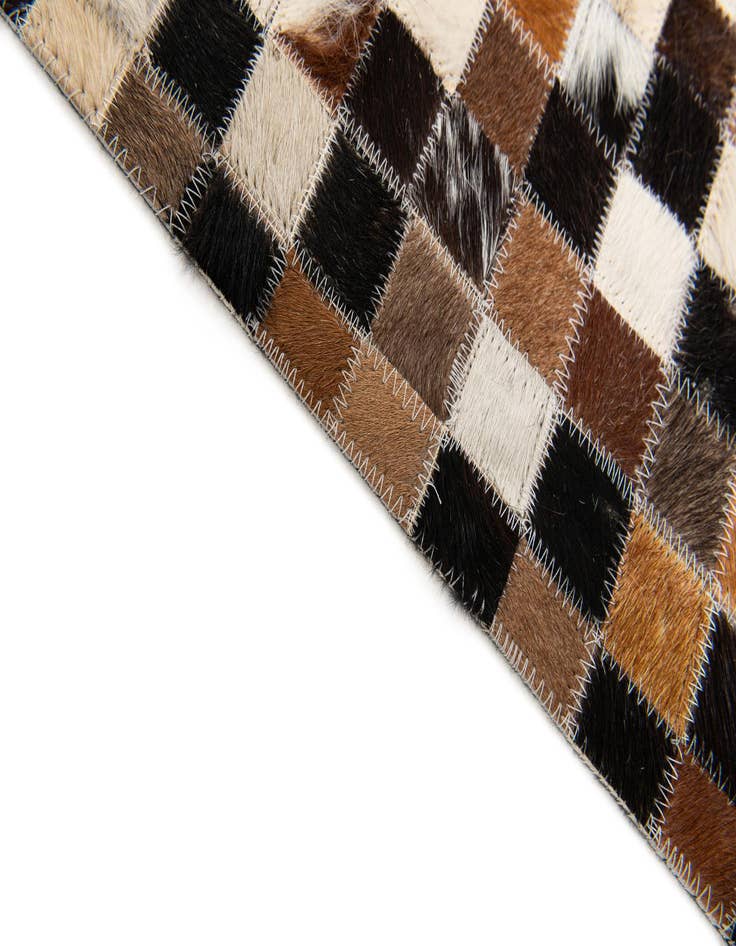 Detail image of  5' 5 x 7' 7 Cowhide Stocks Rug