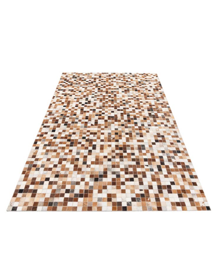 Detail image of  5' 2 x 7' 11 Cowhide Stocks Rug