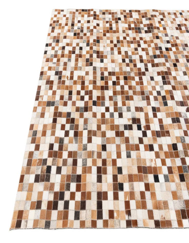 Detail image of  5' 2 x 7' 11 Cowhide Stocks Rug