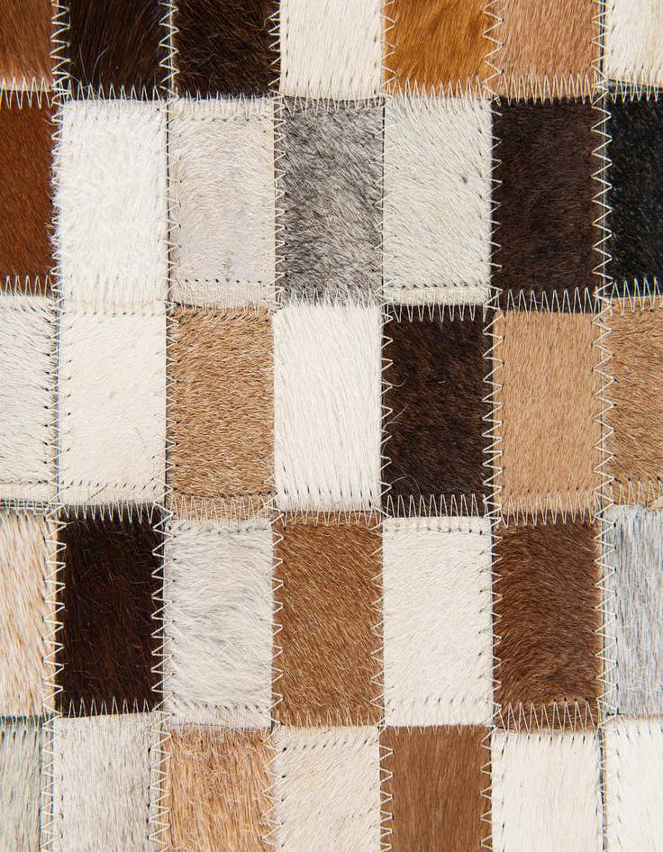Detail image of  5' 2 x 7' 11 Cowhide Stocks Rug