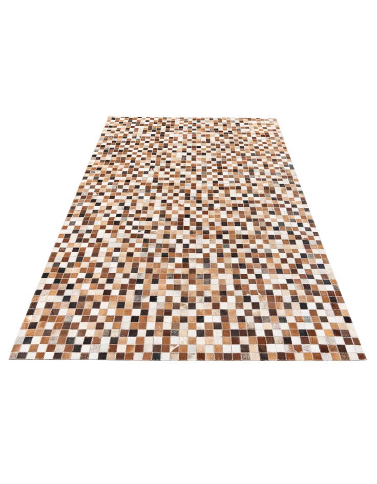 Detail image of  5' 1 x 7' 11 Cowhide Stocks Rug