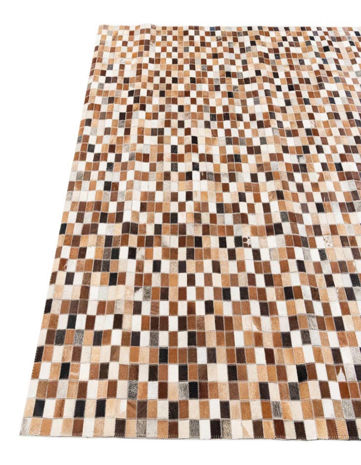 Detail image of  5' 1 x 7' 11 Cowhide Stocks Rug