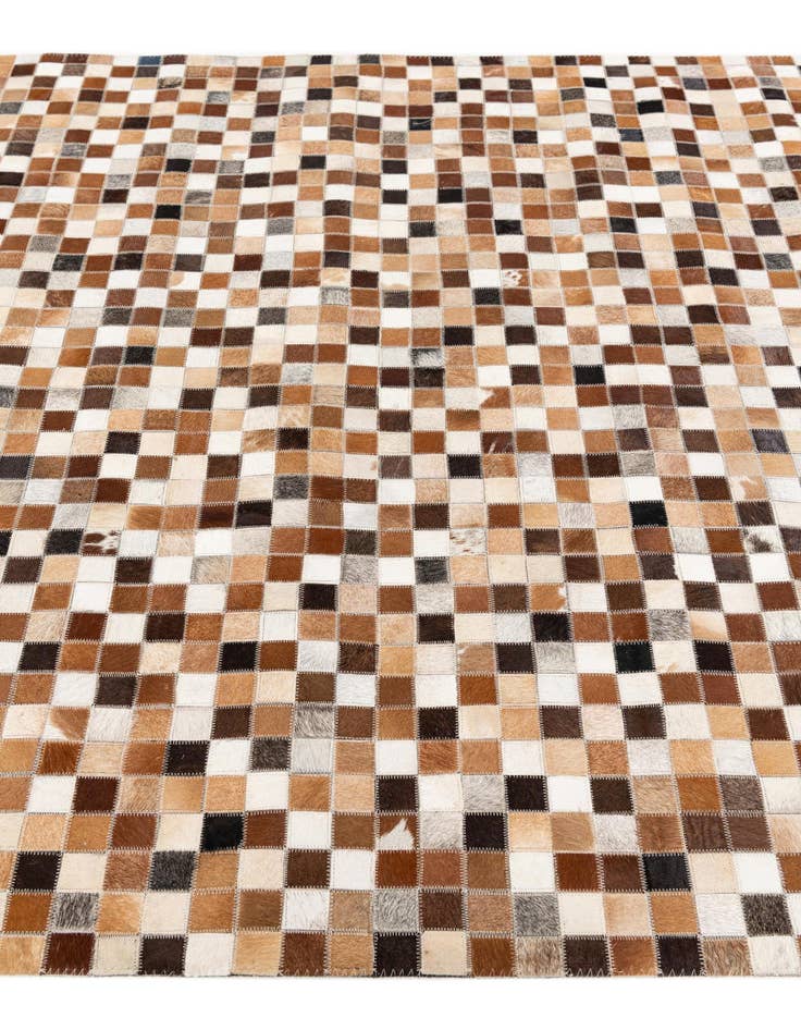 Detail image of  5' 1 x 7' 11 Cowhide Stocks Rug