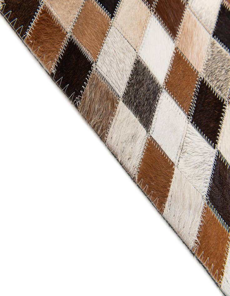 Detail image of  5' 1 x 7' 11 Cowhide Stocks Rug