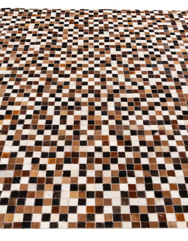 Detail image of  5' 6 x 7' 9 Cowhide Stocks Rug