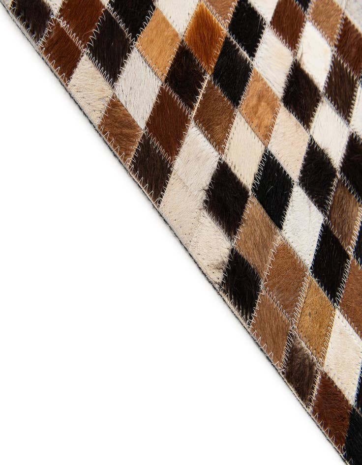 Detail image of  5' 6 x 7' 9 Cowhide Stocks Rug